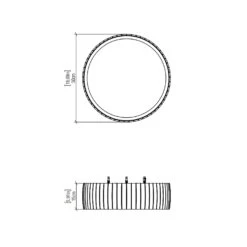 Barrel LED Flush Mount Ceiling Light -City Lights Store accord lighting barrel led flush mount ceiling light line drawing 01