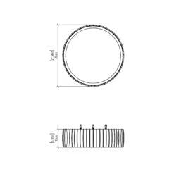 Barrel LED Flush Mount Ceiling Light -City Lights Store accord lighting barrel led flush mount ceiling light line drawing 02