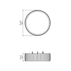 Barrel LED Flush Mount Ceiling Light -City Lights Store accord lighting barrel led flush mount ceiling light line drawing 03