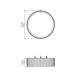 Barrel LED Flush Mount Ceiling Light -City Lights Store accord lighting barrel led flush mount ceiling light line drawing 04