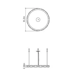 Facet LED Pendant Light 23 Facet LED Pendant Light -City Lights Store accord lighting faceted led pendant light line drawing 02
