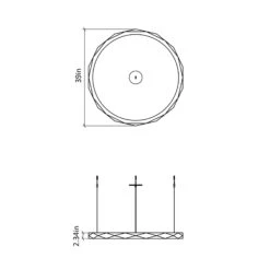 Facet LED Pendant Light 24 Facet LED Pendant Light -City Lights Store accord lighting faceted led pendant light line drawing 03