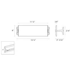 Aileron™ LED Wall Light -City Lights Store aileron led wall light line drawing 01