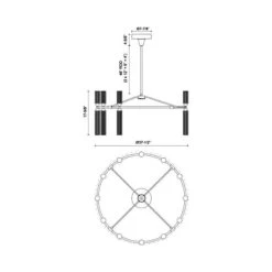 Edwin LED Chandelier 13 Edwin LED Chandelier -City Lights Store alora lighting edwin led chandelier line drawing e9136303 9e53 41ef 83cf 634d1c42e586