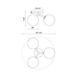 Cassia Semi Flush Mount Ceiling Light -City Lights Store alora mood cassia semi flush mount ceiling light line drawing