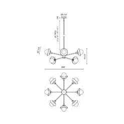 Francesca Chandelier -City Lights Store alora mood francesca chandelier line drawing