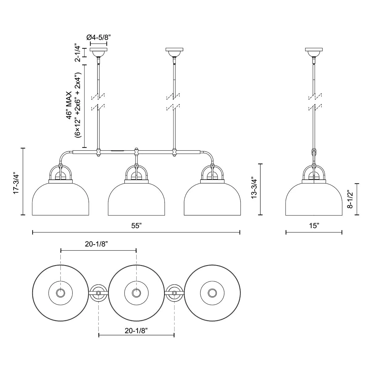 Lancaster Linear Pendant Light 5 Lancaster Linear Pendant Light - Image 3