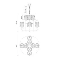 Plisse Chandelier 33 Plisse Chandelier -City Lights Store alora mood plisse chandelier line drawing 02 7d2dda80 56d0 435a ac56 a29cb52f5a55