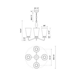 Salem Chandelier -City Lights Store alora mood salem chandelier line drawing