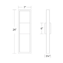 Archetype Outdoor LED Wall Light -City Lights Store archetype indoor outdoor led wall light W13924 line drawing