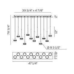 Fairy Linear LED Pendant Light -City Lights Store axo light fairy linear led pendant light line drawing 7b24b872 64d5 42c5 99a1 b661c144813d