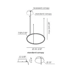 U-Light LED Pendant Light -City Lights Store axo light u light led pendant light line drawing 01 d3d438f3 f6c6 4a49 b881 d2a0c15a9751