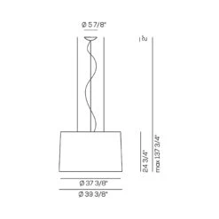 Velvet Pendant Light -City Lights Store axo light velvet pendant light line drawing 03 60e1f1e9 5915 46c5 8a32 ebbb2526f22e