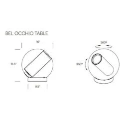 Bel Occhio Table Lamp -City Lights Store bel occhio table lamp line drawing 01