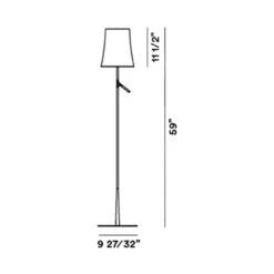 Birdie Lettura LED Floor Lamp -City Lights Store birdie lettura floor lamp line drawing