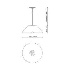 Ginkgo Pendant Light 33 Ginkgo Pendant Light -City Lights Store blux ginkgo pendant light line drawing 02