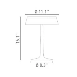 Flos Bon Jour LED Table Lamp -City Lights Store bon jour led table lamp line drawing