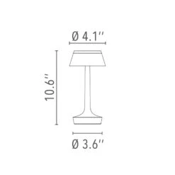 Flos Bon Jour Unplugged Wireless LED Table Lamp -City Lights Store bon jour unplugged led table lamp line drawing