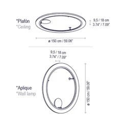 Roda LED Ceiling / Wall Light -City Lights Store bover roda led ceiling wall light line drawing 03 22ff588b 8439 4b85 a812 ce1da2d1552b
