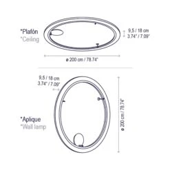 Roda LED Ceiling / Wall Light -City Lights Store bover roda led ceiling wall light line drawing 04 a3fbfaf2 648b 42d9 8506 76034ff2d438