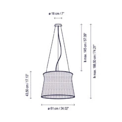 Syra Outdoor LED Pendant Light -City Lights Store bover syra outdoor led pendant light line drawing 01 2250691c f980 4acb af32 da0dd5fd58c6