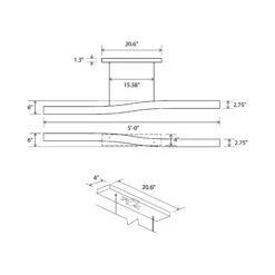 Camur LED Linear Pendant Light 27 Camur LED Linear Pendant Light -City Lights Store cerno camur led linear pendant light line drawing