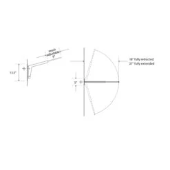Motus Swing Arm Bracket -City Lights Store cerno motus swing arm bracket line drawing 71e579e1 ce0f 4139 bf27 61d9c39c4cc8
