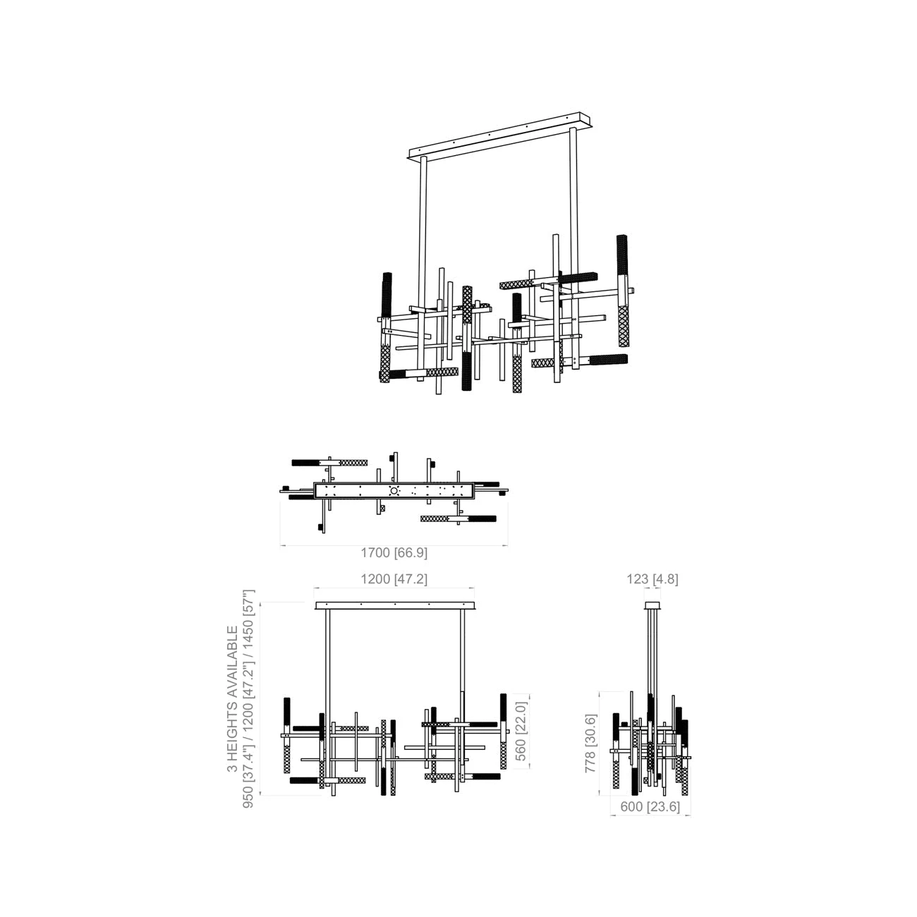 Mikado LED Double Pendant Light 6 Mikado LED Double Pendant Light - Image 4
