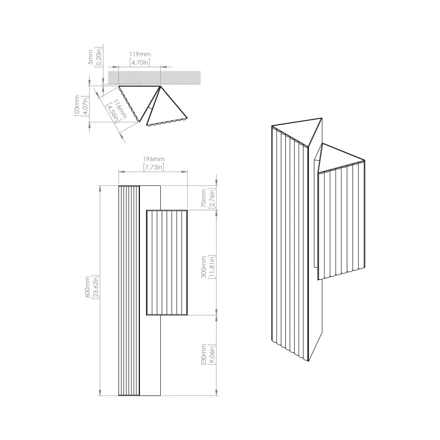 Stick LED Double Wall Light 9 Stick LED Double Wall Light - Image 7