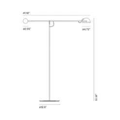 Marset Copernica P LED Floor Lamp -City Lights Store copernica p led floor lamp line drawing