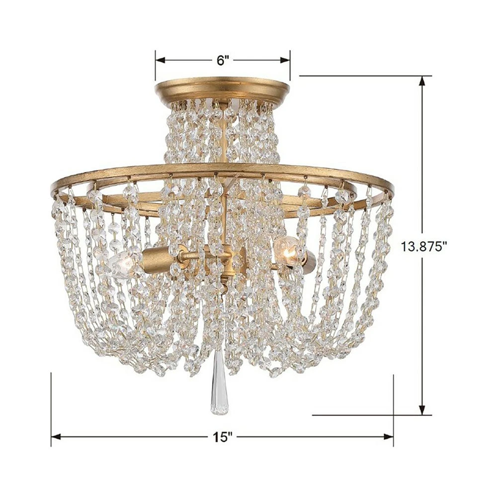 Arcadia Semi Flush Mount Ceiling Light 9 Arcadia Semi Flush Mount Ceiling Light - Image 7