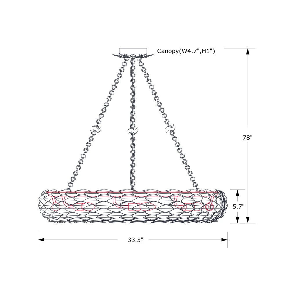 Broche Ring Chandelier 12 Broche Ring Chandelier - Image 10