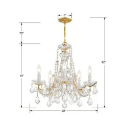 Maria Theresa Multi Light Crystal Chandelier -City Lights Store crystorama maria theresa multi light crystal chandelier line drawing 59fc67ed f8f8 451d a13e 105d364ec623