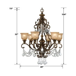 Norwalk Crystal Chandelier -City Lights Store crystorama norwalk crystal chandelier line drawing 02 83a5dd9c eec8 4346 b3d9 e21c8d213de5