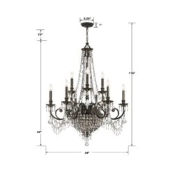Vanderbilt Chandelier -City Lights Store crystorama vanderbilt chandelier line drawing 02 f171612d d1d2 4632 ae3a d9ec09f35ed4