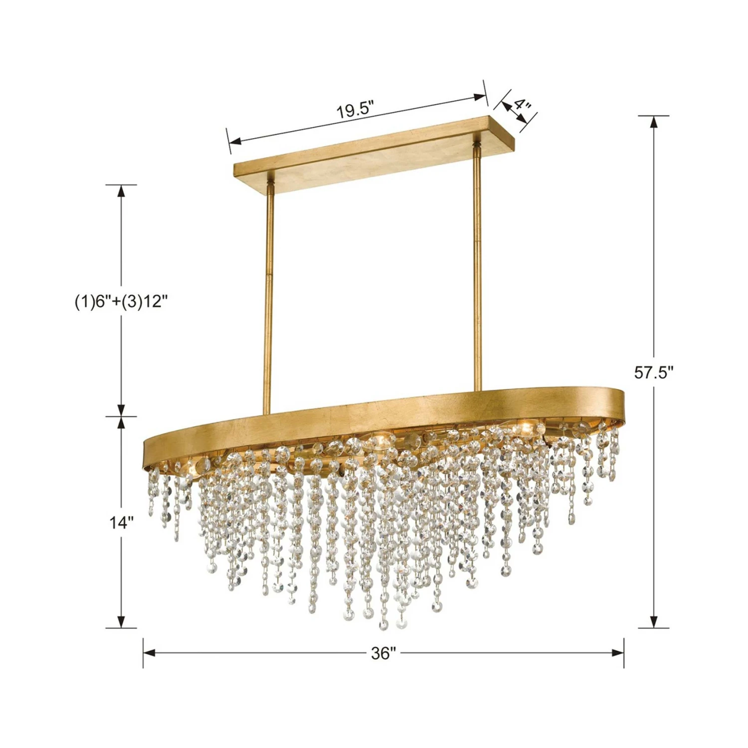 Winham Linear Oval Chandelier 9 Winham Linear Oval Chandelier - Image 7