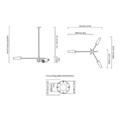 Axis Pendant Light -City Lights Store cto lighting axis pendant light line drawing 01