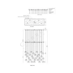 Pepper Linear Multi Pendant Light -City Lights Store currey and company pepper linear multi pendant light line drawing 03 236a543e e900 4e08 b106 f599b87aad64