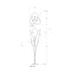 Tropical Floor Lamp -City Lights Store currey and company tropical floor lamp line drawing 01 158e09d6 60d4 4a6c bf70 cdb462c7c4d7