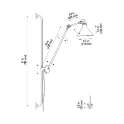Lampe Gras N°214 Swing Arm Wall Light 20 Lampe Gras N°214 Swing Arm Wall Light -City Lights Store dcw editions lampe gras n214 swing arm led wall light line drawing