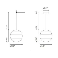 Marset Dipping Light LED Pendant Light 32 Marset Dipping Light LED Pendant Light -City Lights Store dipping light led pendant light line drawing 03