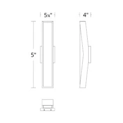 Jordan Outdoor LED Wall Light -City Lights Store dweled jordan outdoor led wall light line drawing 1aa4e149 19e2 4661 978b d90704d8701a