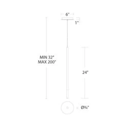 Viggo LED Mini Pendant Light -City Lights Store dweled viggo led mini pendant light line drawing 01 8ae40252 1572 47ff 80a2 d8458fbf39fc