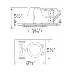 3" New Construction Dedicated LED IC Airtight Housing 9 3" New Construction Dedicated LED IC Airtight Housing -City Lights Store elco lighting 3 new construction dedicated led ic airtight housing line drawing d046b0f3 d8b5 482a 9059 adc194c3a48d