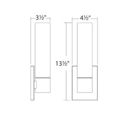 Elementum LED Bath Wall Light -City Lights Store elementum led wall light line drawing