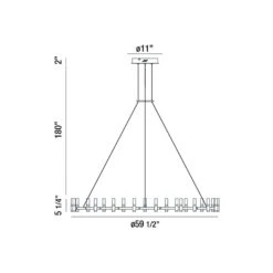 Albany LED Ring Chandelier -City Lights Store eurofase albany led ring chandelier line drawing 03