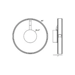 Verdura LED Flush Mount Ceiling Light 27 Verdura LED Flush Mount Ceiling Light -City Lights Store eurofase verdura led flush mount ceiling light line drawing 01