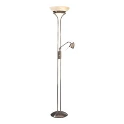 George's Reading Room Torchiere Floor Lamp With Reading Light