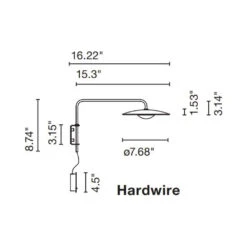 Marset Ginger A LED Wall Light 21 Marset Ginger A LED Wall Light -City Lights Store ginger a led wall light line drawing 02