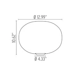 Flos Glo-Ball Basic Table Lamp -City Lights Store glo ball basic table lamp line drawing 02